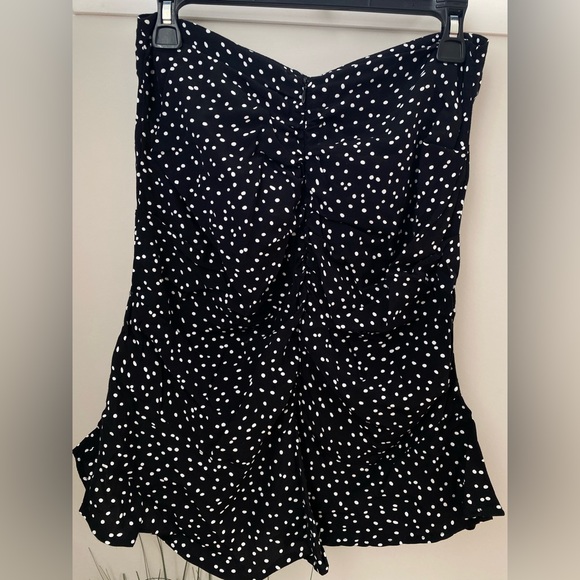 Zara gathered draw string polka dot skirt size M - Picture 6 of 9